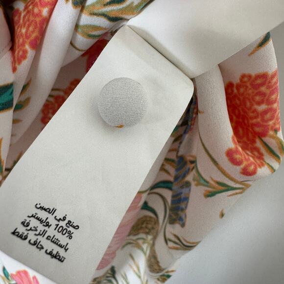 Kate Spade Picnic Perfect Blossom Floral Tie Neck Women's Blouse Top Size Small - Picture 5 of 11